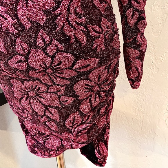 NWT FOR LOVE & LEMONS Shailee Mini Dress In Mulberry, S - Picture 10 of 15